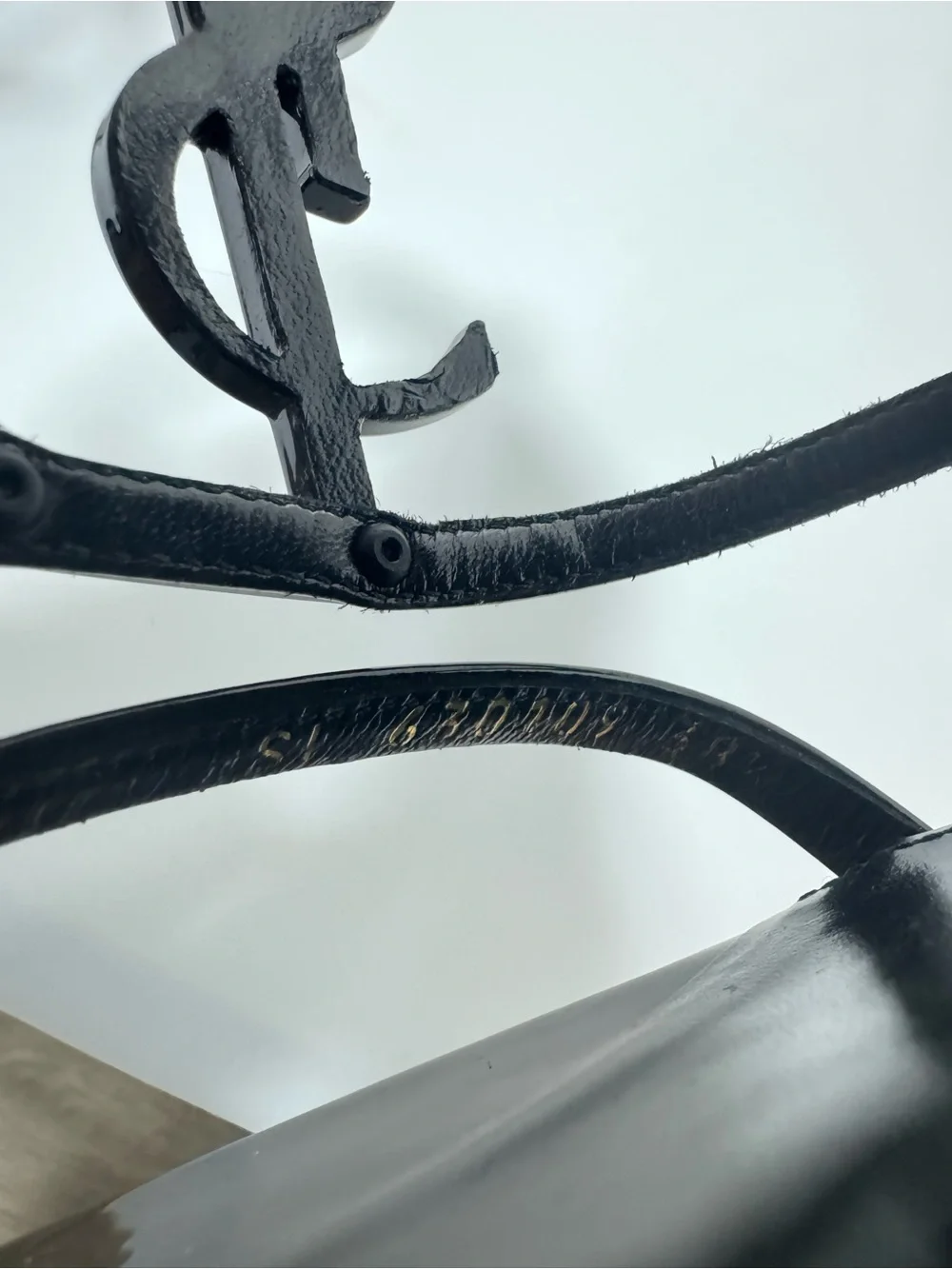 YSL Saint Laurent Cassandra Leather Sandals Black Women’s EU 38.5/US 8.5 - Picture 8 of 10